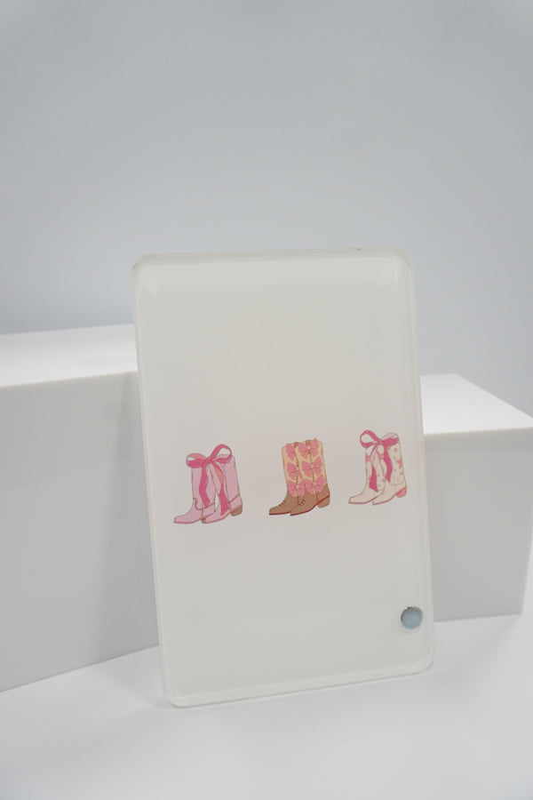 Cowgirl boots lash tile